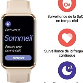 Resim OPPO Ücretsiz İzle - AMOLED Ekran 1.4 İnç - Unisex Akıllı Saat - Uyku ve Kalp İzleme SpO2 ve Horlama - 128MB Depolama - Değiştirilebilir Bilezik - Pil Ömrü 14 Gün - Bej [FR Versiyonu] 