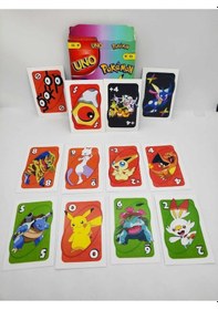 Resim Pokemon Temalı Uno Oyun Kartları 108 Kart 