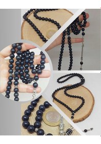 Resim Shungite Şungit Taşı 99luk Tesbih 8mm 23180 Çok Renkli 
