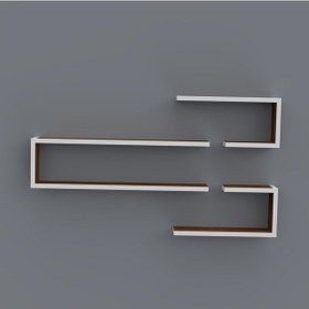 Resim Kenzlife kitaplık nevres 060*100*20 cvz duvar rafı 