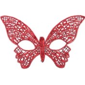 Resim Kırmızı Dantel Masquerade Maskesi 7 No 