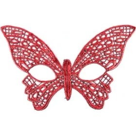 Resim Kırmızı Dantel Masquerade Maskesi 7 No 