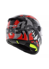 Resim Ls2 Kıd Punk Çocuk Fullface Motosiklet Kaskı Kırmızı 