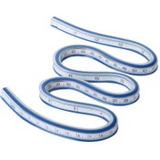 Resim 1pc FlexiCurve Eğilebilir Eğri Ruler, Çizim ve Dikiş için Esnek Ölçüm Aracı, Beyaz Mühendislik Ruler ile Eğri Tasarım 