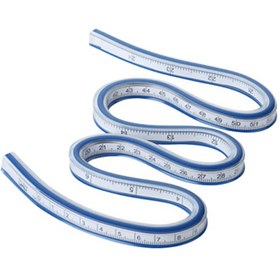 Resim 1pc FlexiCurve Eğilebilir Eğri Ruler, Çizim ve Dikiş için Esnek Ölçüm Aracı, Beyaz Mühendislik Ruler ile Eğri Tasarım 