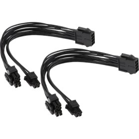 Resim Cpu 8pın Çifti 8 + 4pin Güç Kaynağı Uzatma Kablosu, Siyah 