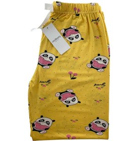 Resim Kadın Panda Desenli Pijama Altı Milan - 106 Sarı 
