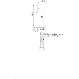 Resim Gpd Spiralli Taharet El Duşu Pirinç Sts03 Krom 