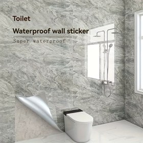 Resim Yapışkanlı Mermer Duvar Kağıdı - Kendinden Yapışkanlı Yüksek Kaliteli Banyo ve Mutfak Duvar Kağıdı, Isıya Dayanıklı Çıkarılabilir Vinil Film, Tezgahlar, Dolaplar, Sırtlık ve Tuvalet Duvarları İçin - Kolay DIY Kurulumu, Modern Gri/Beyaz/Siyah Desenli, 60cm/23.6inç (3m/5m/10m) Uzunluklarda Mevcut - Nem Dirençli Ev Dekoru için İdeal, Parlak Yüzey 