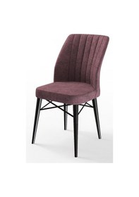 Resim Canisa Concept Flex Serisi 6 Adet Gülkurusu - Siyah Gürgen Ayaklı Sandalye Gül Kurusu 