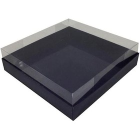 Resim Asetat Kapaklı Karton Kutu Havlu Kutusu 20X20X5 Cm 10 Adet La 