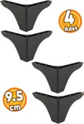 Resim Badem10 Rose Berjer Bellona Mobilya Kanepe Koltuk Ayağı 9.5 Cm Siyah Ayakları (4 ADET) 