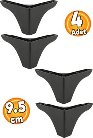 Resim Badem10 Rose Berjer Bellona Mobilya Kanepe Koltuk Ayağı 9.5 Cm Siyah Ayakları (4 ADET) 