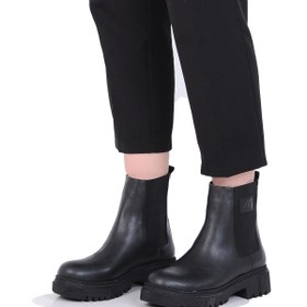 Resim M.P Mp 242-2206Zn Siyah Kadın Kışlık Düz Bot Ayakkabı 