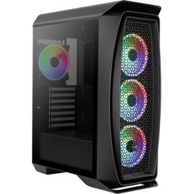 Resim AEROCOOL Aero One Duo AE-AERO1D Mid Tower Oyuncu Bilgisayar Kasası Siyah 