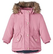 Resim Name İt Pembe Kız Bebek Kapüşonlu Normal Bel Kürklü Mont NMFMARLIN PARKA JACKET PB 