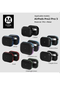 Resim Apple, Uyumlu AirPods Pro 2 2.nesil Mo-a8 Armor Kılıf - Siyah 