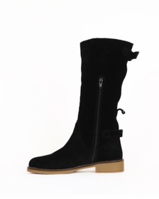 Resim Bueno Shoes Siyah Süet Kadın Düz Çizme 01wd0500 