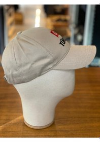 Resim Hamze Türkiye Bayrak Nakışlı Pamuklu Unisex Cap Şapka Bej 