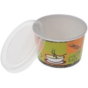 Resim E&D Collection - Kapaklı Karton Çorba Kasesi 25 Adet 16 Oz 