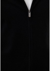 Resim Ncs Jeans Erkek Hırka Siyah Pamuklu Çift Fermuarlı Kapüşonlu Sık Örme Slim Fit Hırka 3720-siyah Siyah 