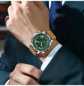 Resim Fochsia Poedagar Erkek Spor Saati Takvimli Işıklı Kadran 3atm Suya Dayanıklı Kuvars Deri Kordon Gri Diğer 