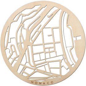 Resim Monaco Ahşap Şehir Haritası 