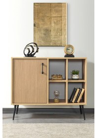 Resim 4110 Şile Metal Ayaklı Metal Kulplu 100 Cm Konsol - Tv Ünitesi - Yemek Odası Yunus - Safir Yunus - Safir 