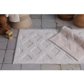 Resim Apricitas 2 Li Banyo Paspası Dıamond Beyaz Beyaz 