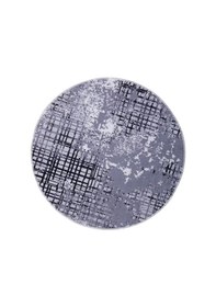 Resim Dijidekor Halı Siyah 8881 Yıkanabilir Saçaksız Yuvarlak Kesme İnce Yolluk Kilim Salon Halısı Modeli Çok Renkli 