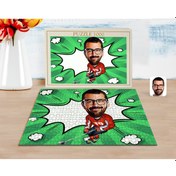 Resim Kişiye Özel Hokeyci Karikatürlü 1000 Parça Profesyonel Puzzle-1 2Y