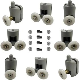 Resim CetKing Duşakabin Tekerleği Cam Kabin Tekeri Rulman Plastik 8 Li Set Teker Çapı 22 mm 