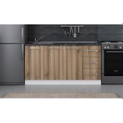Resim Minar 160 Cm Mutfak Dolabı Beyaz Dore 160-D1-Alt Modül Beyaz 