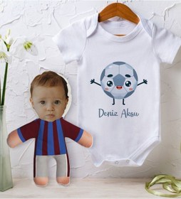 Resim Bitmeyenkartus Bk Kids Kişiye Özel Fotoğraflı Bebek Yastık Ve Bebek Body Zıbın H (550905961) Çok Renkli 