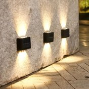 Resim 6 Başlıklı Güneş Enerjili LED Duvar Işıkları, Sıcak/Soğuk Işık Seçenekleri, Hareket Sensörü, Bahçe, Sokak, Peyzaj, Düğün, Kamp Dekoru için Su Geçirmez Tasarım, Nikel Pil Dahil, Kolay Kurulum, ≤36V, Polikarbonat Malzeme, Güneşli Dış Mekan Süslemeleri 
