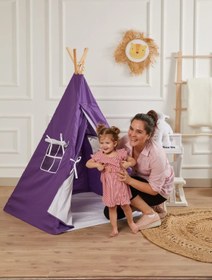 Resim Kızılderili Çocuk Oyun Çadırı - Mor 