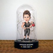 Resim Sportmen Kadın Karikatürlü Işıklı Fanus Biblo 