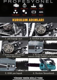 Resim POWER BLACK Benzin Motorlu Mini Odun Dal Budama Ağaç Kesme Makinesi 25 Cc Agm 