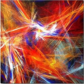 Resim Neon Çizgiler Tablosu 60 x 60 