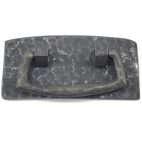 Resim Antika Tarz Dekoratif Pirinç Otantik Dövme Kapı Kulbu - 45x90 Mm, Oksit Çok Renkli 