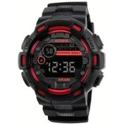 Resim Sunshine022 Siyah Kırmızı Elektronik Spor Saati Kore Tarzı Işıklı Alarmli Outdoor Digital Kol Saati Diğer 