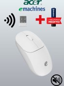 Resim ACER eMachines Sessiz Kablosuz Mouse – USB Alıcılı, Pil Hediyeli, Ev ve Ofis için – EAM080 