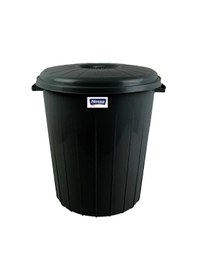 Resim Cey Grup Kapaklı Siyah Çöp Kovası 35 L Siyah 