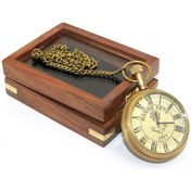 Resim PİRAMİGO Köstekli Saat Ahşap Kutulu ( Çapa ) 