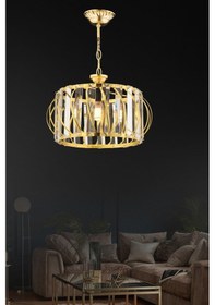 Resim Luxury Gold 27 Cm Kristal Taşlı Avize Gold 