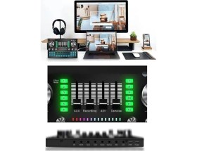 Resim AyrStore Gmx-1 Diamond Set Condenser Mikrofon Ses Kartı Kulaklık Canlı Yayın Paketi (Telefon ve Pc) 