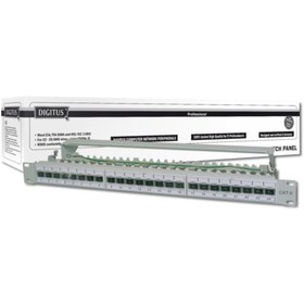 Resim Digitus 19 Inch 24 Port Cat-6a Ea Sınıfı Ftp Patch Panel, Zırhlı, 1u, Tozdan Korumak Için Kapaklı, 8 