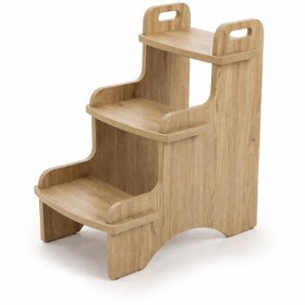 Resim Muall Collection Anne & Çocuk Kullanımına Uygun Montessori Ahşap Basamak - Mutfak Yardımcı Öğrenme Kulesi - (MDF) 