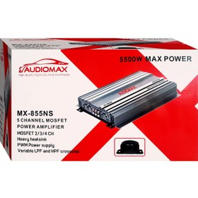 Resim Audiomax MX-855 5 Kanal 12 Volt - 5500 Watt Oto Anfi (BASS KONTROLLÜ) 