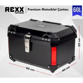 Resim RKS Motorsiklet Çanta Premium 60 Litre Abs Motosiklet Çantası Kırılmaz Karbon Siyah Renk 